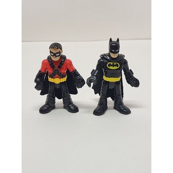 Fisher Price Imaginext DC Super Friends Red‎ Robin And Batman 3" Action Figures - Picture 1 of 6